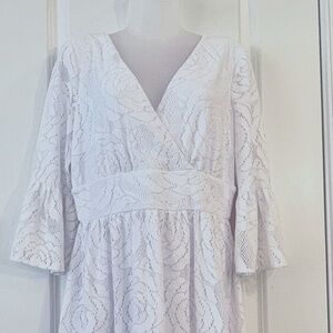 Lilly Pulitzer. A White Lace Eyelet "Cecilia" Resort Dress, Size 10